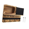 thumbnail image 4 of deevoka Key and Mail Holder Mails Holder Organizer Wood Wall Mounted for Hallway Mudroom Brown, 4 of 9