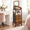 Black, variant on White Floor Makeup Organizer with Mirror and 3-Tier Storage Drawers