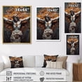 thumbnail image 4 of Designart "Archangel With Glorious Gold Wings" Religious Portrait Floater Framed Wall Art Prints, 4 of 5