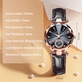 thumbnail image 6 of Women Watch Fashion Diamond Analog Quartz Wristwatches Luxury Ladies Watch with Leather Strap Waterproof Wristwatches Gift for Women, 6 of 7