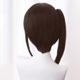 thumbnail image 4 of NARABB Perruque Cosplay Queue de Cheval Noire Naturelle, 4 of 9