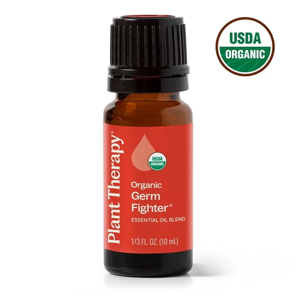 Plant Therapy Organic Fighter Essential Oil Blend 100% Pure, Undiluted, Natural Aromatherapy 10 mL (1/3 oz)