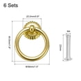thumbnail image 2 of Uxcell 6 Juegos de Botones de Anillo Vintage para Cajón de Tocador, Cobre (45.5mm/1.8" de Largo), 2 of 5