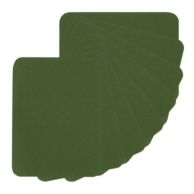 Parches de tela termoadhesivos Uxcell, kit de parches de reparación para ropa y pantalones color verde ejército
