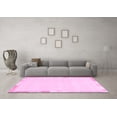 thumbnail image 3 of Ahgly Company Indoor Round Solid Pink Modern Area Rugs, 5' Round, 3 of 4