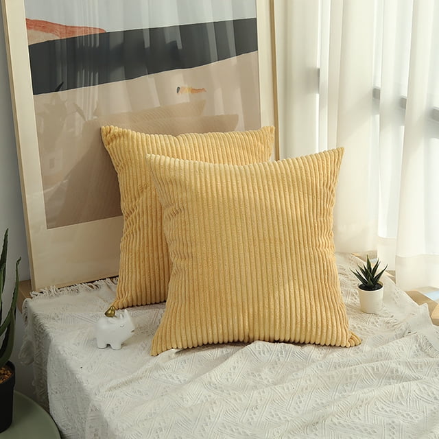 Soft Corduroy Striped Velvet Rectangle Decorative Throw Pillow Cusion For Couch 12