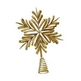 thumbnail image 5 of Christmas Tree Topper Xmas Tree Ornament Tree Top Decoration Classic Gold Snowflake for Home Office Holiday Parties, 5 of 9