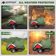 thumbnail image 7 of Waterproof Lawn Mower Cover,AYAMAYA Windproof Adjustable Tear-Resistant 420D Riding Lawn Mower Covers for Winter Outdoor (Green), 7 of 7