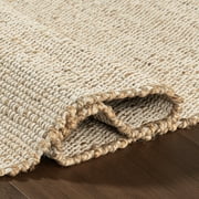 nuLOOM Elfriede Jute Blend Natural 2' 6 x 6' Farmhouse Runner Rug