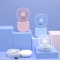 thumbnail image 1 of Nuevo Ventilador de Mano Usb, Base Reversible, Soplado Vertical, 3 Velocidades, Mini Ventilador de Escritorio, Recargable, Sin Escobillas, Plegable, Fácil de Guardar., 1 of 7