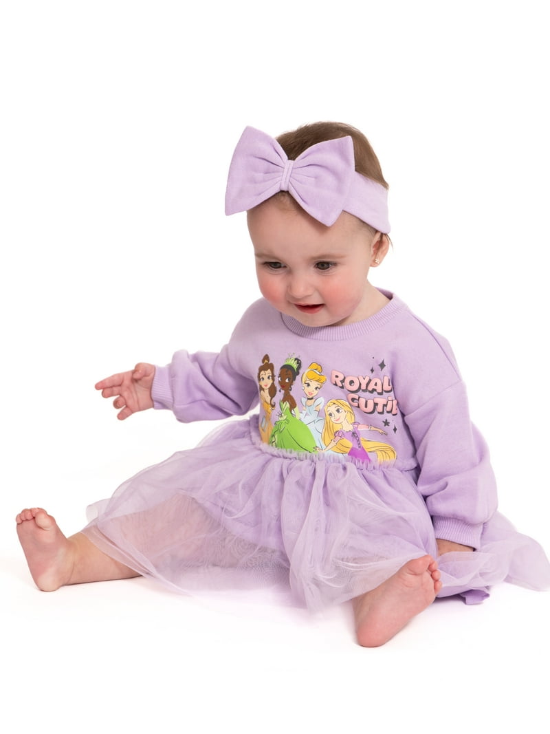 infant disney princess dress baby Princess Baby Girl Bamboo 2-Pack Dress and Romper Set Hot Pink Spot clean Imported Note Princess Cinderella Dress Newborn Disney