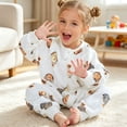 thumbnail image 2 of Enyan Unisex Baby Sleeping Bag Soft Flannel Long Sleeve Sleeping Sack Feet Warm Wearable Blanket White,1-2 Years, 2 of 5