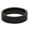 thumbnail image 3 of Metals Jewelry Black Ceramic 6mm Wedding Band Flat Pipe Cut High Polished Ring Size 7.5, 3 of 5