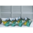 thumbnail image 6 of Ambesonne Nature Throw Pillow Cover 4 Pack, Idyllic Mountain Creek, 24", Teal Fern Green Marigold, 6 of 6