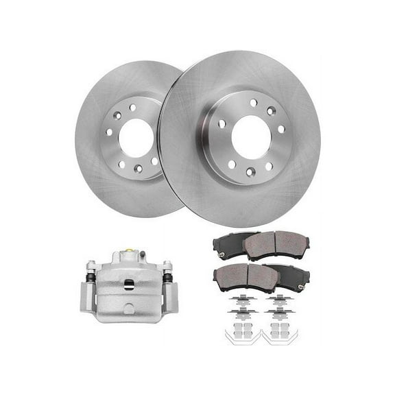 Front Brake Pad Rotor and Caliper Set - Compatible with 2006 - 2012 Ford Fusion 2007 2008 2009 2010 2011