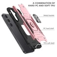 thumbnail image 6 of Hotpom Phone Case for Samsung Galaxy S24 FE with 2 Pack Privacy Screen Protector Military Grade Drop Shockproof Full Body Protection with 360° Rotating Stand, Pink, 6 of 7