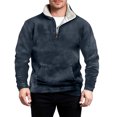 thumbnail image 3 of Wutalume Men's Standing Collar Sweatshirt for Outdoor Casual Wear, Loose Fit Long Sleeve with Pocket, Spring Tops with Durable Material for Active Lifestyles,Black L, 3 of 4