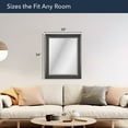 thumbnail image 4 of Head West Alderton Black and Silver Framed Beveled Mirror - 34.5" H x 28.5" L X 1" D, 4 of 9