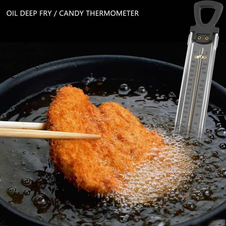 2Pcs Candy Thermometer Pot Clip Holder, Coldairsoap Silicone Non-Scratch  Pot Clip, Universal Barbecue Temp Probe Clip to Measure Temperature of Oil