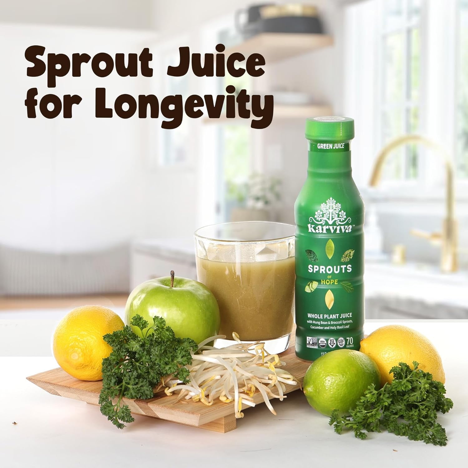 Karviva Sprouts Juice, 12 Fl oz (6-Count)