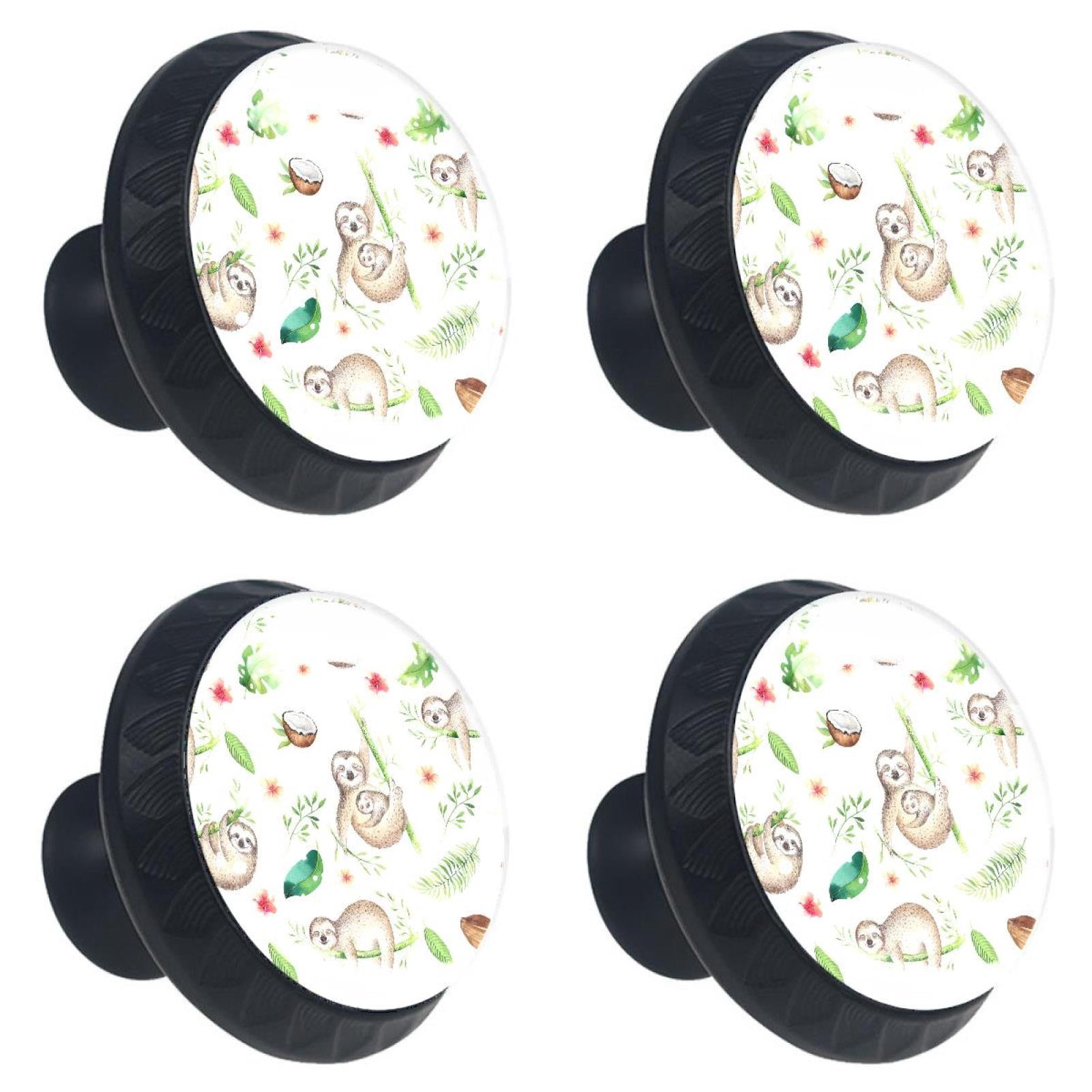 Sloth Handle 4 Pcs Cartoon Sloth Knobs for Kitchen Cabinet Cupboard Dresser Bookcase ...