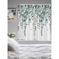 thumbnail image 3 of Spring Green Eucalyptus Leaves Bedroom Curtains 63 Inches length, Summer Rustic Botanical Window Treatment Curtain Drapes, Rod Pocket Curtain Panels for Living Room Kitchen, 42"x63", 2 Panels, 3 of 7