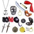 thumbnail image 2 of Máscara decorativa de pirata con telescopio y venda para los ojos, sombrero pirata con barba, mascarada, carnaval, Halloween, fiesta infantil, 2 of 5