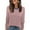 Wine_#12, variant on Nokdvo Womens' Sweatshirts Lightweight Striped Crewneck Pullover Long Sleeve Casual Loose Fit Basic Tees,Red XL
