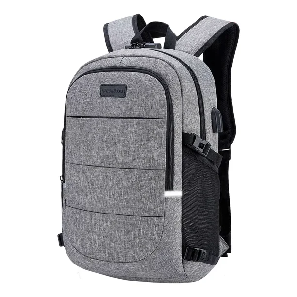 Mochila Antirrobo Para Portátil De 12 A 16 Pulgadas Color Gris