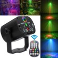 thumbnail image 1 of Party Lights, DJ Disco Stage Light with Battery Powered Projector Sound Activated Strobe Light by Remote Control for Parties Karaoke Dancing Birthday Christmas Holiday, 1 of 11