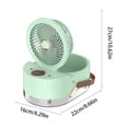 thumbnail image 3 of Portable Misting Fan with Humidifier, Rechargeable Foldable Cooling Fan with Water Spray, Dual Nozzle Design, USB Rechargeable, Adjustable Tilt, Outdoor, Multi-Function Air Circulator Fan(Green), 3 of 6