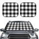 thumbnail image 2 of Fotbe White And Black Plaid Juego de 2 Piezas de Parasoles para Parabrisas | Bloqueador Solar para Auto | Accesorios Plegables para Protección Solar Interior-Medium, 2 of 6