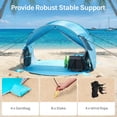thumbnail image 5 of WolfWise UPF 50+ Easy Pop Up 2-3 Person Beach Tent Sport Umbrella Instant Sun Shelter Tent Sun Shade Canopy, Blue, 5 of 8