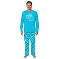 thumbnail image 3 of Blue Family Matching Hanukkah Pajamas, Hanukkah Jammies With Plus Size , Size NB - Men 6XL, 3 of 7