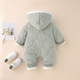 thumbnail image 4 of Zshosam Baby Boys Snowsuit Newborn Baby Fleece Jumpsuit Unisex Infant Hooded with Winter Warm Snowsuit Outfit Size 6 12 Months,(Grey 6-12 Months), 4 of 4