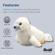 thumbnail image 3 of Peluche Steiff Aro Howler Blanco 20 cm, 3 of 3