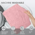 thumbnail image 4 of HOME WEAVERS Waterford Bathroom Rug Toilet Rugs U Shaped Contour, Thick Toilet Rug, Non-Slip Contour Mat for Bathroom,100% Cotton Soft, Absorbent Water, Machine Washable, 20"x20" Contour, Pink, 4 of 5