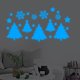 thumbnail image 5 of Puntoco Pegatinas de pared con luces de noche de Navidad, árbol de Navidad, decoración para sala de estar, dormitorio y habitación de niños, 5 of 5
