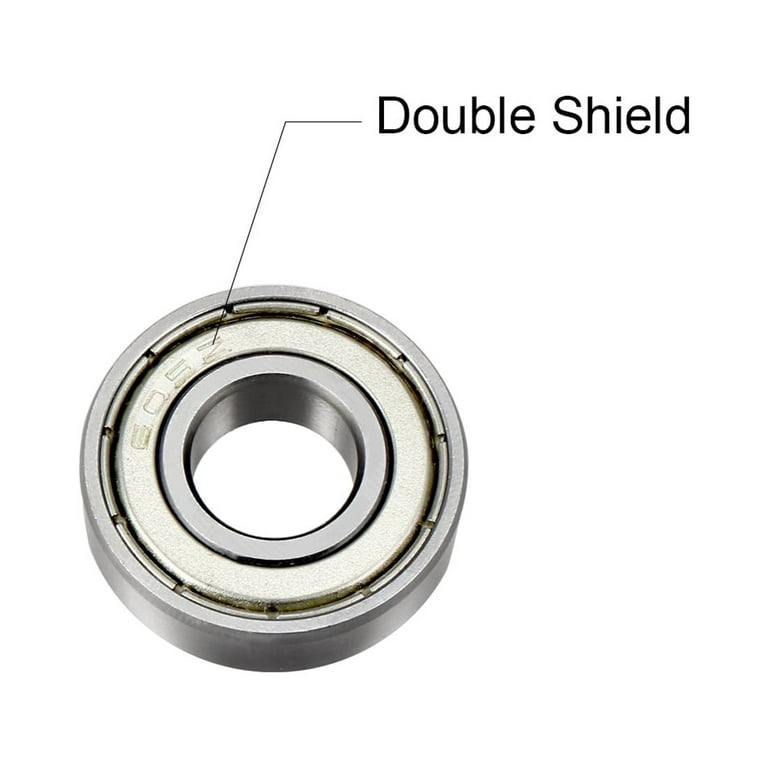 Unique Bargains Deep Groove Ball Bearing 605Z Double Shield, 5mmx14mmx5mm Chrome Steel Bearings, Size: Small, Other