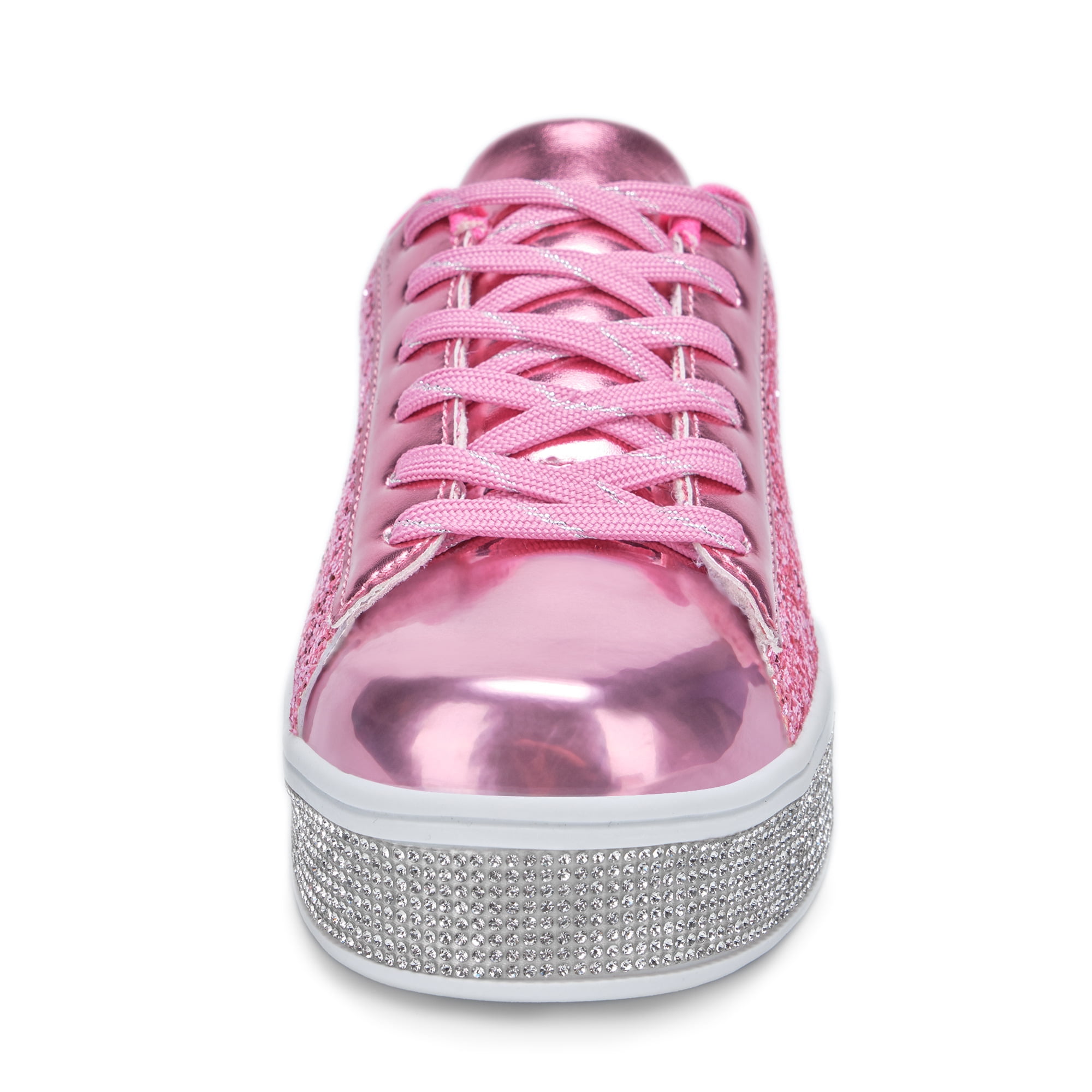 Pink sparkly tennis shoes hot sale