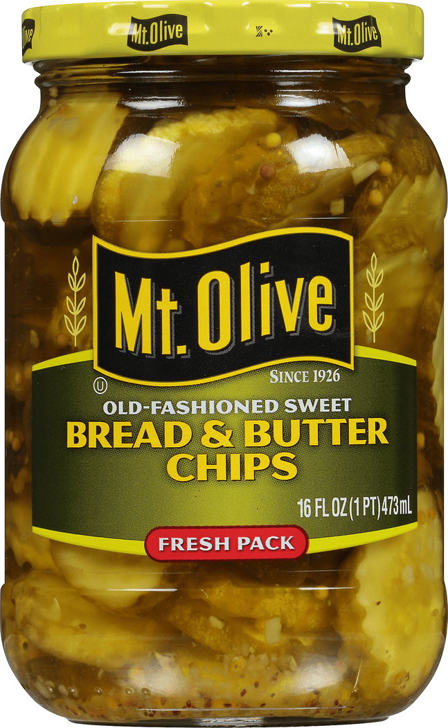Mt Olive Fresh Pack Bread & Butter Chips Pickles 16 oz