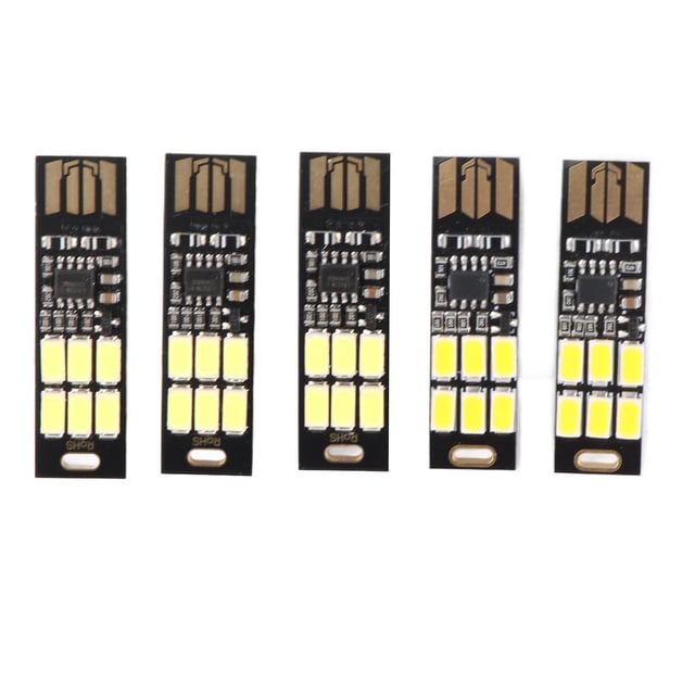 Luz nocturna USB mini lámpara LED PCB parpadeo de 5 piezas para computadora portátil ANGGREK Otros