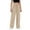 Z87-Beige, variant on YUEHUA Wide Leg Sweatpants Women Loose Preppy Low Rise Letter Print Lightweight Fleece Womens Joggers or Cuffed Leg Sweats (Available In Plus)