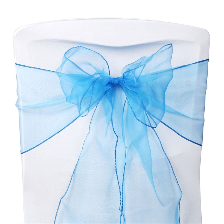 1 50 100 Organza sash chair cover bows for wedding party sashes fuller bow