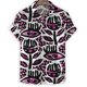 thumbnail image 3 of Camisa hawaiana con estampado 3D creativo de ojos y labios para hombre, blusa de solapa de manga corta, camisetas casuales de verano para vacaciones de calle, camisas de gran tamaño, 3 of 5
