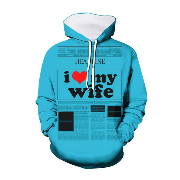 WILLBEST Sudaderas En Pareja Sudaderas con Capucha para El Día De San Valentín para Hombres y Mujeres Día De San Valentín para Hombres XXGrande