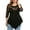Black, variant on VANLOFE Women's Shirts Plus Size Women Solid Floral Lace Asymmetric Three Quarter Tops Blouse PurpleBlouses For Women Fashion Long Sleeve Shirts For Women