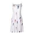 thumbnail image 5 of SMihono Robes d'Été Bohémiennes Femmes Grande Taille Mode Femmes Été Décontracté Imprimé Camisole Sans Manches Col en V Mini Robe, 5 of 5