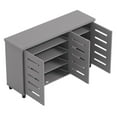 thumbnail image 5 of Home Furniture Indoor or Outdoor 27.4"H X 45.6"W Cool Grey Wood Shoe Cabinet with Ultrafast Assembly, 5 of 7