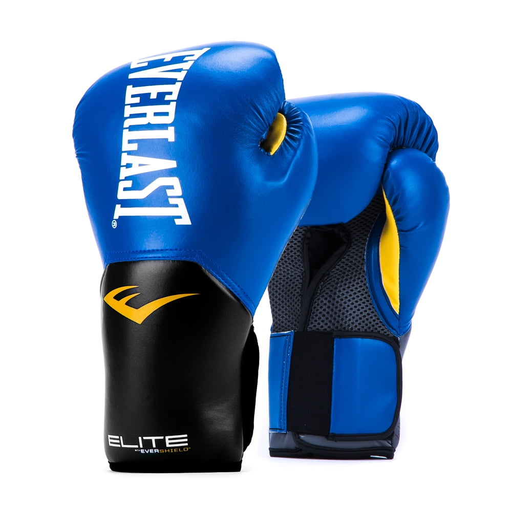 3 Pack Everlast Blue Elite Pro Style Boxing Gloves 12 Oz & 120-Inch Hand Wraps 
